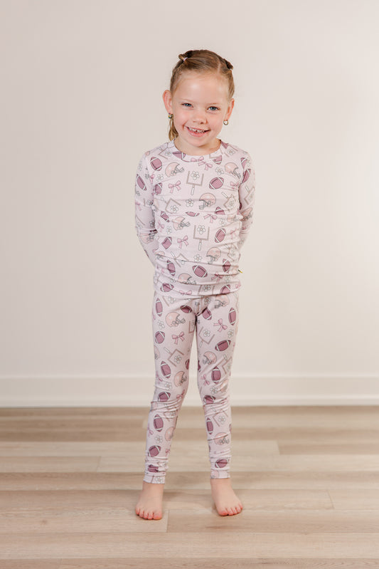 Two Piece - Touchdown in Blush Blitz