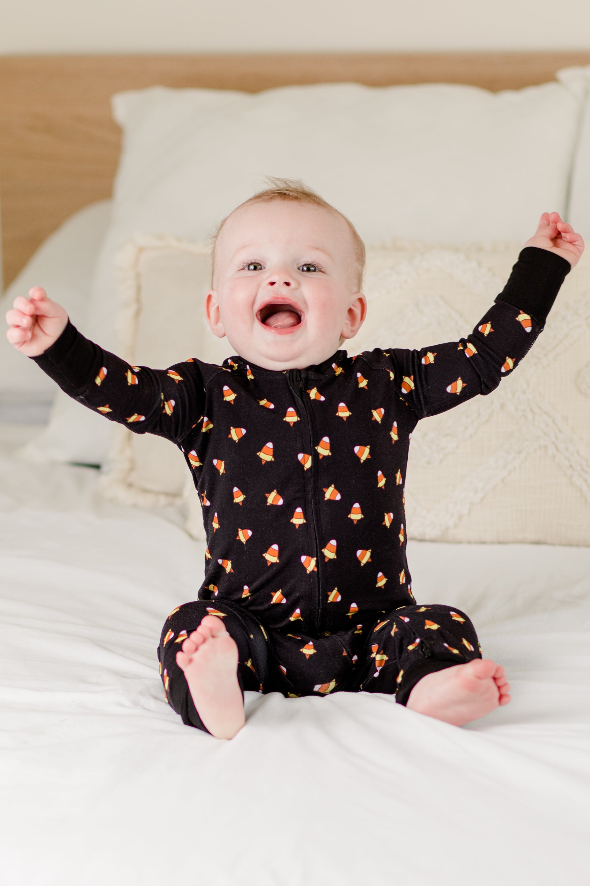 Candy corn baby pajamas sale